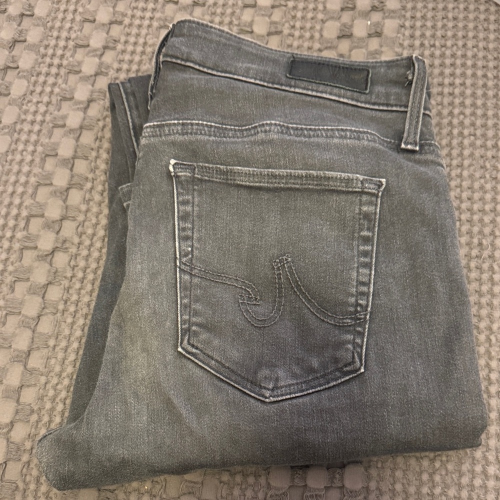 AG Adriano Goldschmied Gray Farrah Skinny Jeans